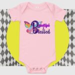 Beautiful and Blessed Baby Short Sleeve One-Piece | FAVOUR