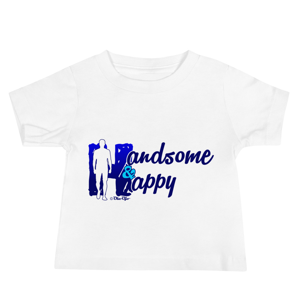 Happy and hansome, Baby Jersey Short Sleeve Tee - Image 3