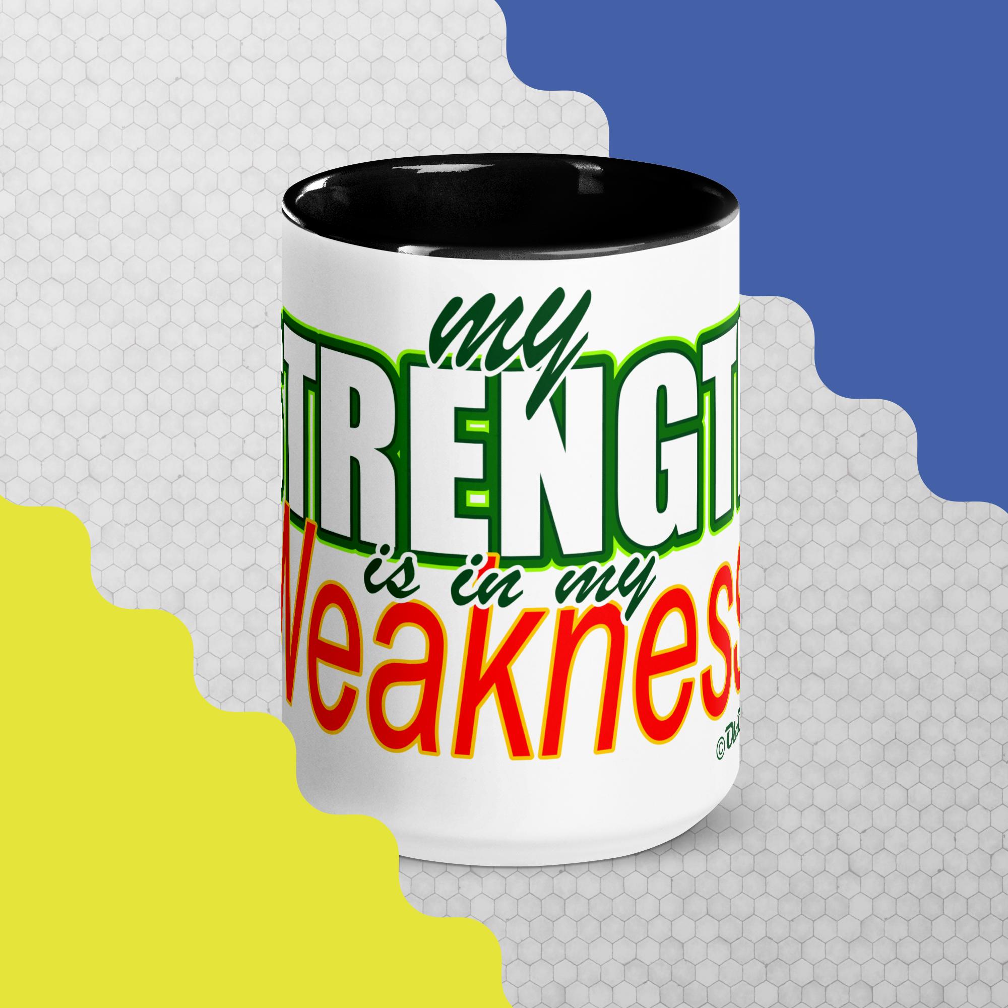 Strength in Weakness – Inspirational Ceramic Mug (Color Inside - Image 2