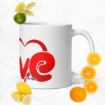 Love white  glossy mug