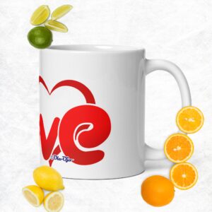 Love white  glossy mug