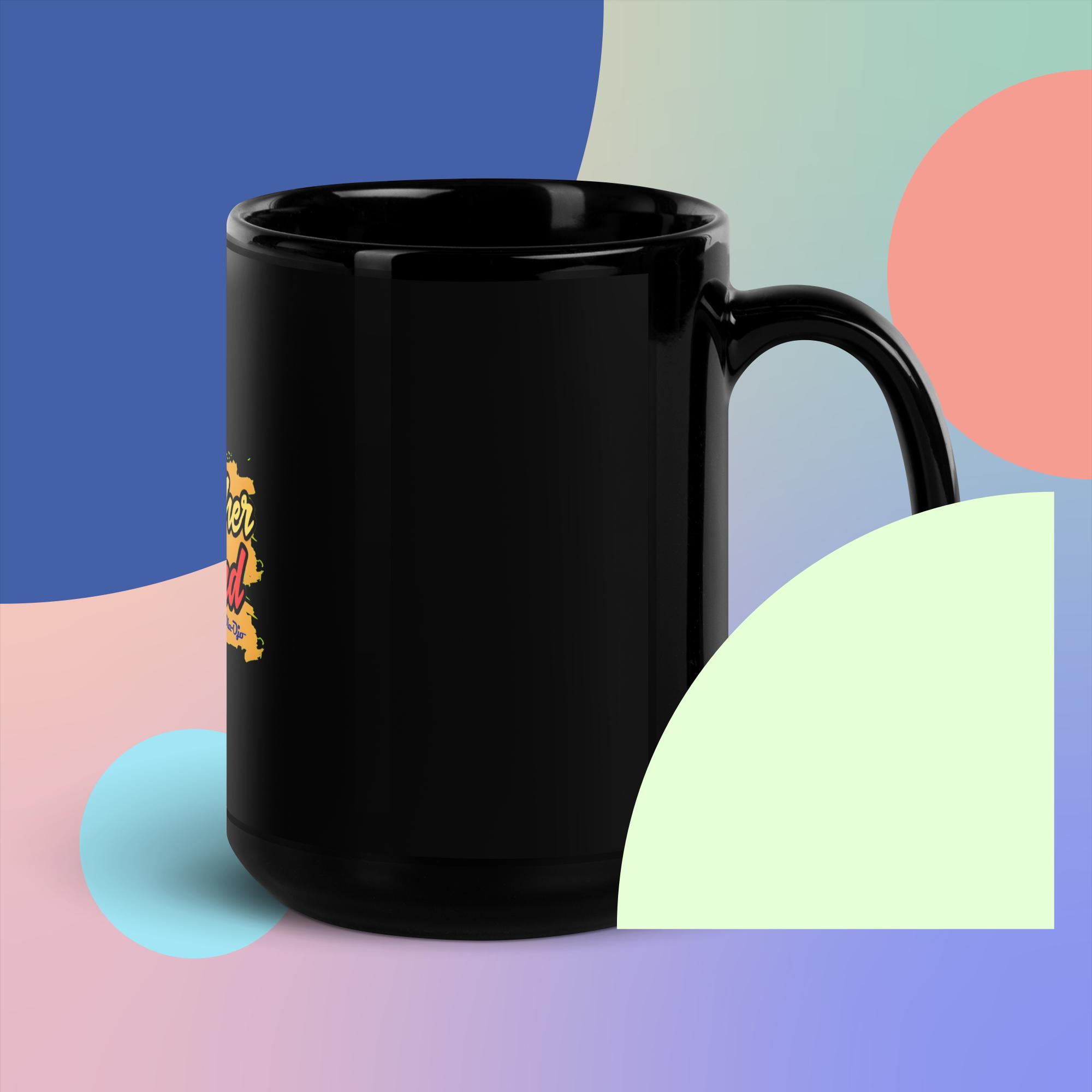 Great Father and Friend – Black Glossy Mug | Favour - Image 2