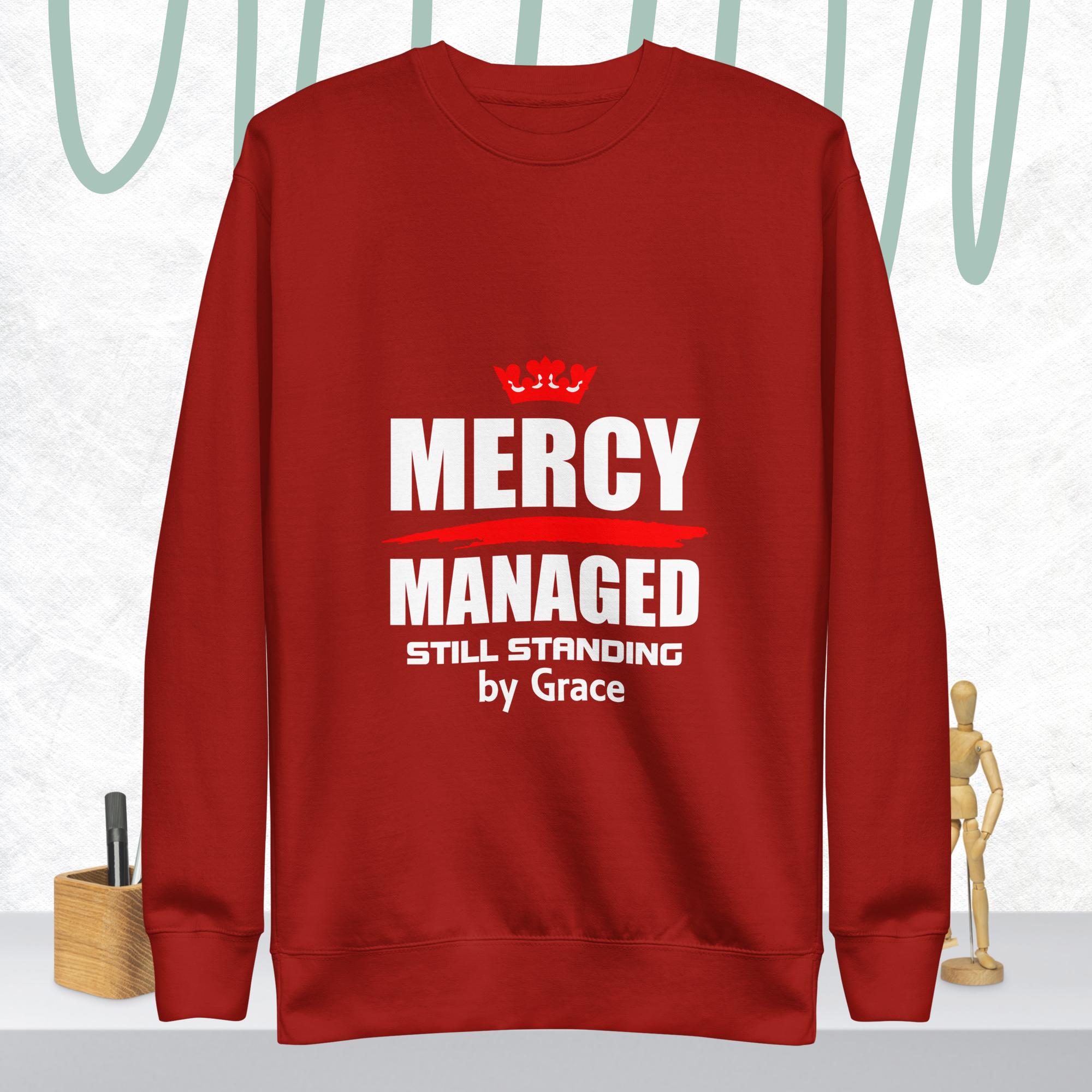 Mercy Managed – Unisex Premium Sweatshirt | Favour - Image 3