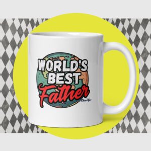 World’s Best Father White glossy mug